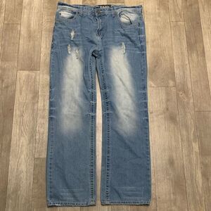 Mens CJ Black Relaxed‎ Straight Distressed Jeans